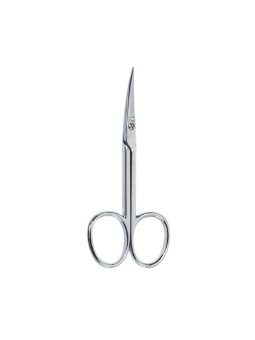 Curved chrome-plated cuticle scissors