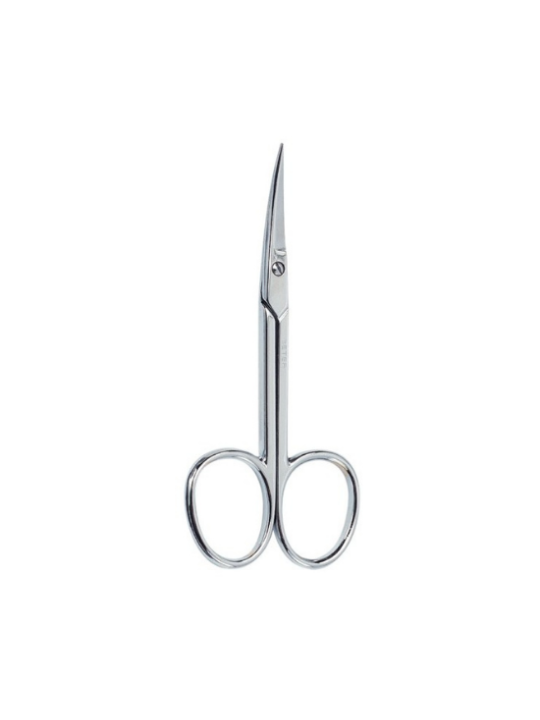 Curved chrome-plated cuticle scissors