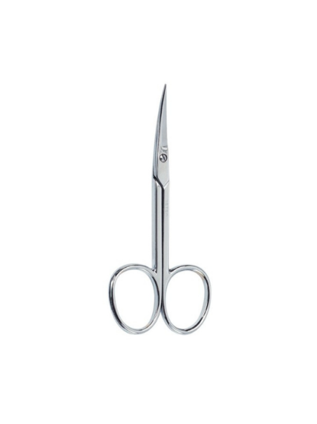 Curved chrome-plated cuticle scissors