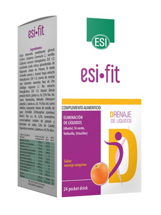 ESI Fit Drena Pocket Drink 24 Sobres | Saludable Medic